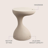 JONATHAN Y TBL1110A Boracay 19.75" Modern Minimalist Indoor/Outdoor Resin Drink Table, Pedestal, Contemporary - Photo 4