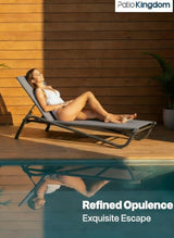 Lounge Chair Set of 2, Aluminum Chaise Lounge Outdoor with Side Table - Photo 3