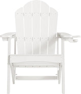 LUE BONA HDPE Adirondack Chairs Set of 4 - Salt-Spray Resistant Seating with Cup Holder for Poolside, Fire Pit - Photo 7