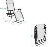 Best Choice Products Set of 2 Adjustable Steel Mesh Zero Gravity Lounge Chair Recliners w/Pillows and Cup Holder Trays - Photo 2