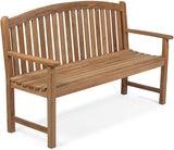 Ash & Ember Solstice 5 FT Grade A Teak Outdoor Bench, Weather Resistant Outdoor Furniture - Photo 1