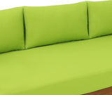 Claremont Outdoor 3 Seater Daybed with Cushions - Acacia Wood - Teak/Green - Photo 7