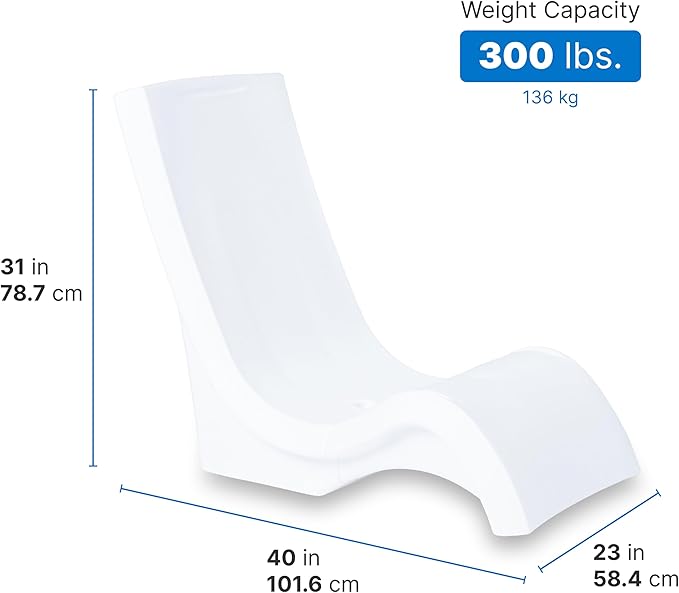 Step2 Vero Pool Chair for 9-Inch Ledge with Accessories - Lounge Chair, Pillow, Cup Holder & Phone Holder