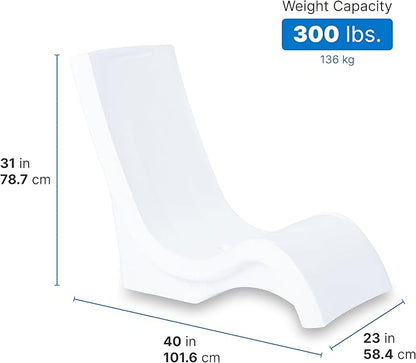 Step2 Vero Pool Chair for 9-Inch Ledge with Accessories - Lounge Chair, Pillow, Cup Holder & Phone Holder