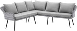 Modway EEI-4658-GRY-GRY Endeavor Patio Sofa, Gray Gray - Photo 2