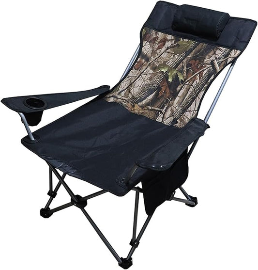 Generic Lounge Chair Adjustable Position Folding Camping Cot, Outdoor Lounger Folding Zero Gravity Outdoor Recliner Patio Lounge Chair Headrest