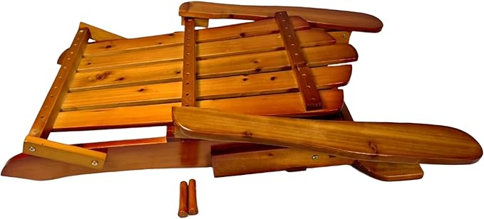 Outdoor or Indoor Wood Adirondack Chair, Foldable, Oak