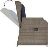 2-Seater Reclining Patio Bench with Cushions, Adjustable Garden Loveseat - Photo 8