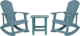 Flash Furniture Set of 2 Savannah Adirondack Rocking Chairs - Commercial Grade All-Weather Sea Foam Poly Resin Wood - Photo 1