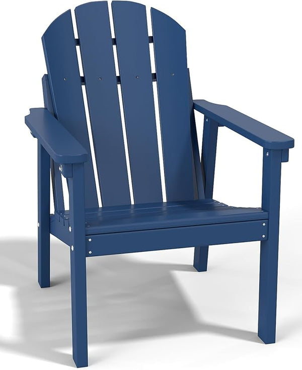 Adirondack Chair, All Weather HDPE Fire Pit Chairs, Oversized Plastic Adirondack Chair for Outdoor, Balcony, Deck - Photo 1
