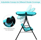 Tangkula 2 Person Porch Swing, Outdoor Swing with Removable Cushions, Solid Steel Structure - Photo 7