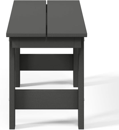 WestinTrends Ashore Outdoor HDPE 48" Modern Backless Patio Bench, Gray