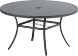 VICLLAX 53" Outdoor Round Patio Table for Lawn Garden - Photo 1