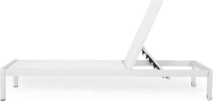 Cynthia Outdoor Chaise Lounge, White