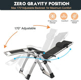 MOPHOTO Zero Gravity Chair, Outdoor Padded Lounge Chair with Side Table, Zero Gravity Recliner Chair - Photo 4