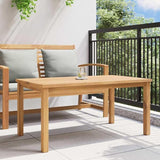 Modern Outdoor Coffee Table Solid Teak Wood 43.31x21.65x17.72 in Brown Patio Cocktail Table Weather Resistant for - Photo 4