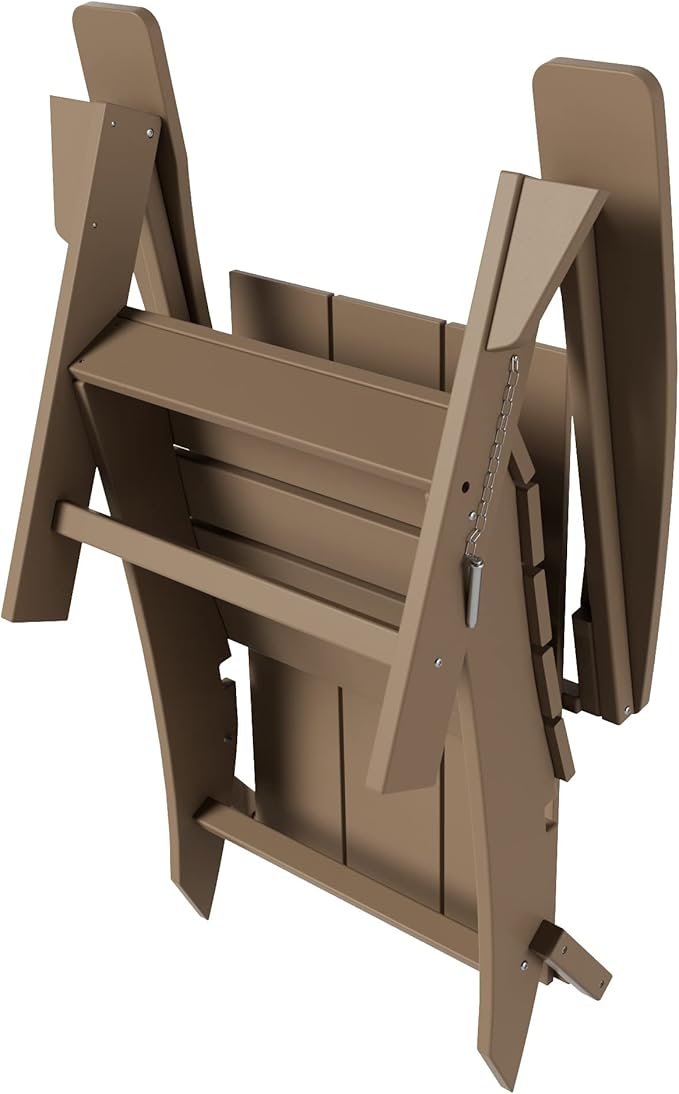 WestinTrends Ashore Modern Outdoor Folding Adirondack Chair (Set of 4), Weathered Wood