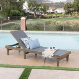 Outdoor Chaise Lounge Chair, Weather-Resistant Reclining Pool Lounger for Patio, Garden, Backyard & Poolside - Photo 1