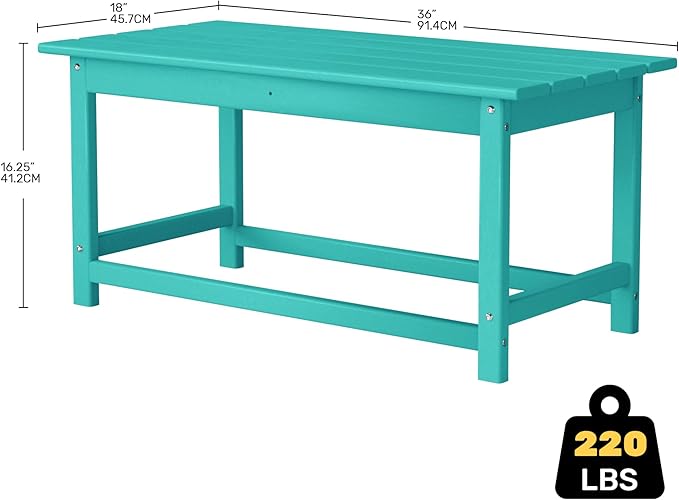 Costaelm Adirondack Conversation Table, HDPE Outdoor Drink Weather Resistant - Photo 2