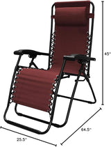 Caravan Sports Zero Gravity Recliner Lounge Chair for Indoor and Outdoor Use with Smooth Recline Function - Photo 2