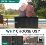 YITAHOME XL 150 Gallon Large Deck Box, Outdoor Storage for Patio Furniture Cushions, Garden Tools, Waterproof - Photo 2