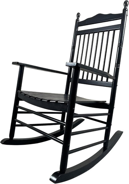 Rocking Solid Wood Chair, Front Porch Rocker for Adult, Load Bearing 280 lbs