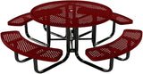 COATEDOUTDOORFURNITURE Heavy-Duty Portable Outdoor Kids Table with Umbrella Hole, Punched Steel Kids Picnic Table - Photo 1