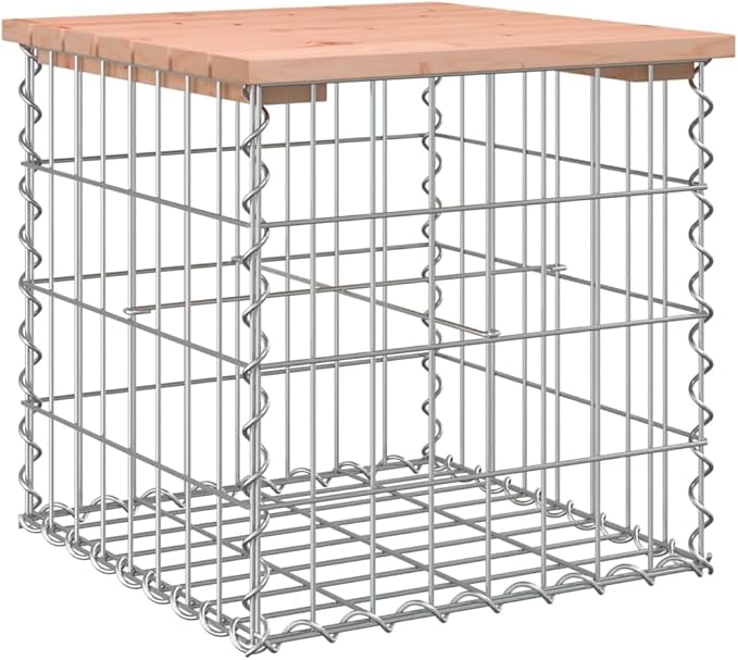 Garden Bench Natural Wood Color Silver Solid Douglas Fir Wood Outdoor Rustic Charm for Patios and Gardens Compact Size Fits Balconies and Small Spaces Durable Build Lasts