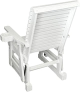 Fortune Candy Wooden Patio Glider for One Person, with High Backrest and Deep Contoured Seat, Solid Fir Wood - Photo 8