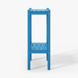 WestinTrends Malibu 36" Outdoor Adirondack HDPE 2-Tier Patio Side Table, Pacific Blue - Photo 7