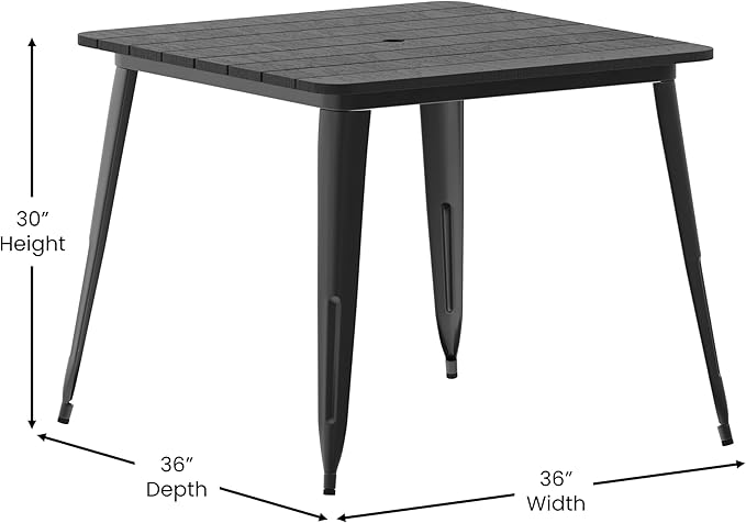 Taylor & Logan Ani Outdoor Dining Table with Umbrella Hole - Photo 2