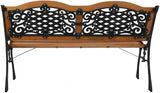 Garden Bench,Outdoor Bench Patio Bench for Metal Bench Park with Armrests Sturdy Hardwood Cast Iron for Yard - Photo 7