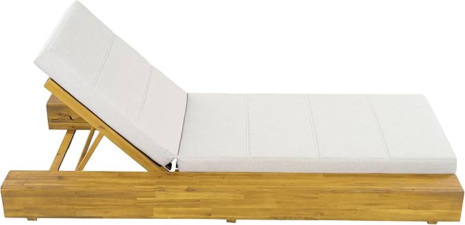 Christopher Knight Home Tory Acacia Wood Chaise Lounge Chair Outdoor Set of 2, Poolside Sun Lounger Recliner - Photo 7