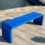 Outdoor Bench, Metal Garden Bench, Park Bench, Weatherproof Bench with Metal Frame, for Gardens - Photo 1