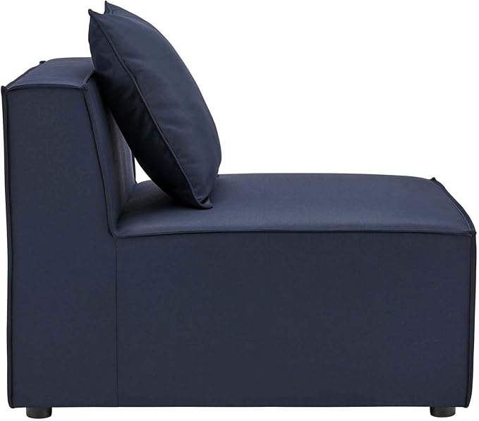 Modway EEI-4385-NAV Saybrook Patio Upholstered 6-Piece Sectional Sofa in Navy - Photo 10