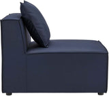 Modway EEI-4385-NAV Saybrook Patio Upholstered 6-Piece Sectional Sofa in Navy - Photo 10