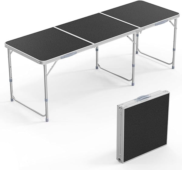 VINGLI 6ft Folding Camping Table with Carry Handle - Photo 1