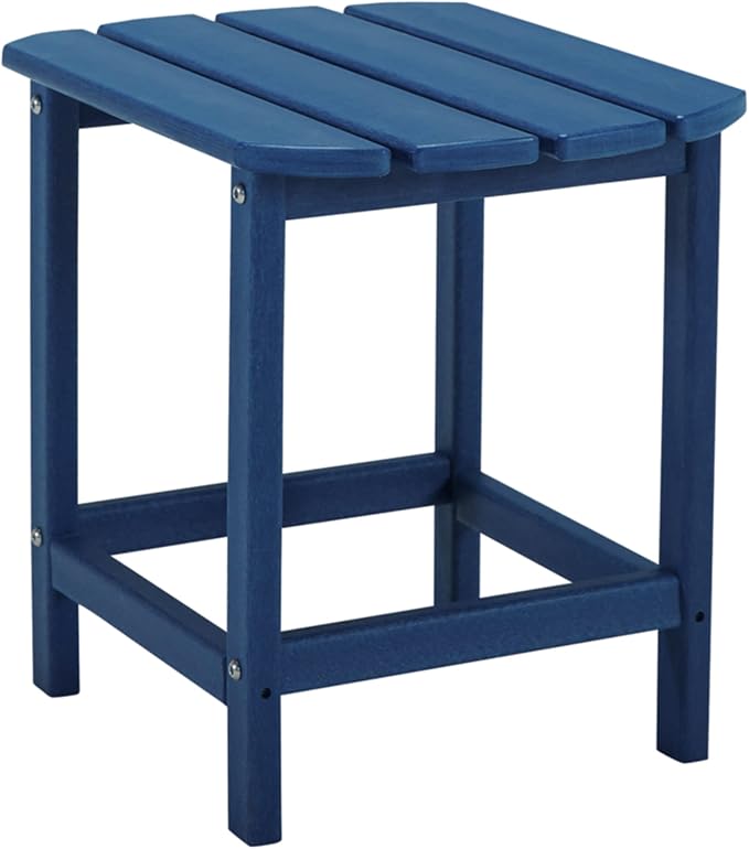 Signature Design by Ashley Outdoor Sundown Treasure HDPE End Table, Blue