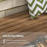 Outdoor Garden Bench, 45.25" L x 19.75" W x 17.75" H Garden Chair Patio Bench Backless Wood Bench - Photo 4