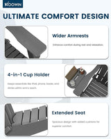 FOOWIN Folding Adirondack Chair Set of 2, HDPE Adirondack Chairs with Cup Holder - Photo 5