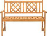 Outdoor Bench, Patio Wooden Bench, Wood Garden Bench, Outside Loveseat with Backrest and Armrest - Photo 9
