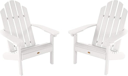 Highwood Classic Westport Adirondack Chairs, 2-Piece Set, White