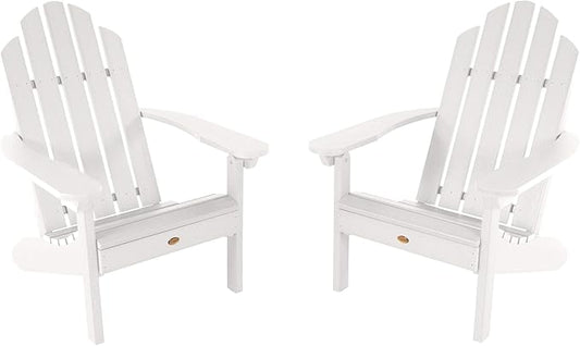 Highwood Classic Westport Adirondack Chairs, 2-Piece Set, White