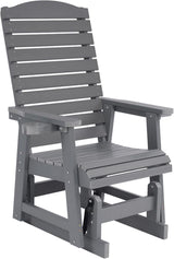 Poly Lumber Patio Glider for One Person, with Cup Holders, High Backrest and Deep Contoured Seat, HIPS Material - Photo 9