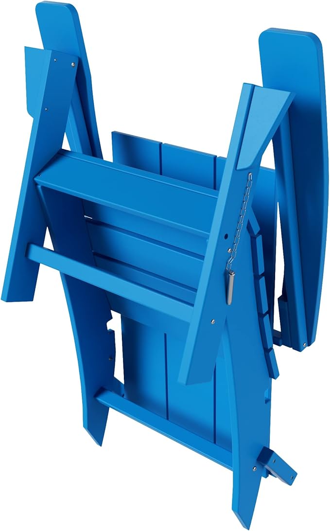 WestinTrends Ashore Modern Outdoor Folding Adirondack Chair, Pacific Blue