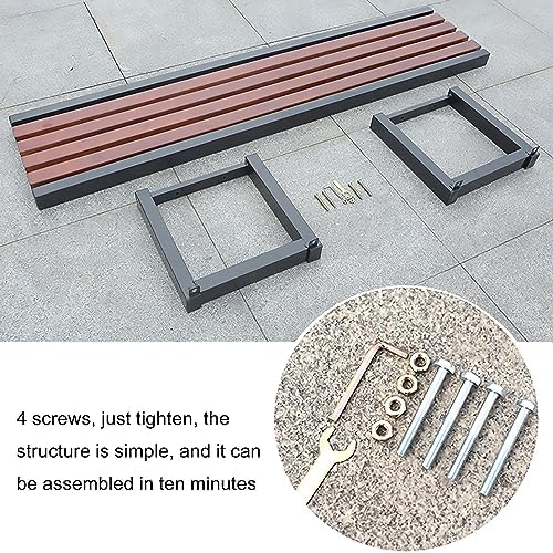Weather Resistant Outdoor Metal Garden Bench - No Backrest, 100/120/150 cm - Stylish & Durable Patio Furniture for Gardens & Outdoor Spaces