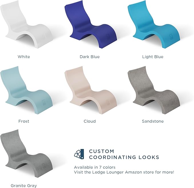 Ledge Lounger - Signature Lowback Chair - for in-Pool or On-Deck Use - Water Depths 0-9” - Compatible with All Types - Photo 7