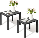 Crestlive Products Aluminum Outdoor Side Table Set of 2 - Photo 1