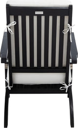 SAFAVIEH Outdoor Collection Palmdale Black Solid Wood/Beige Cushion Chaise Lounge Chair (PAT7015G) - Photo 5