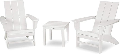 POLYWOOD® Modern Adirondack 3-Piece Set in White